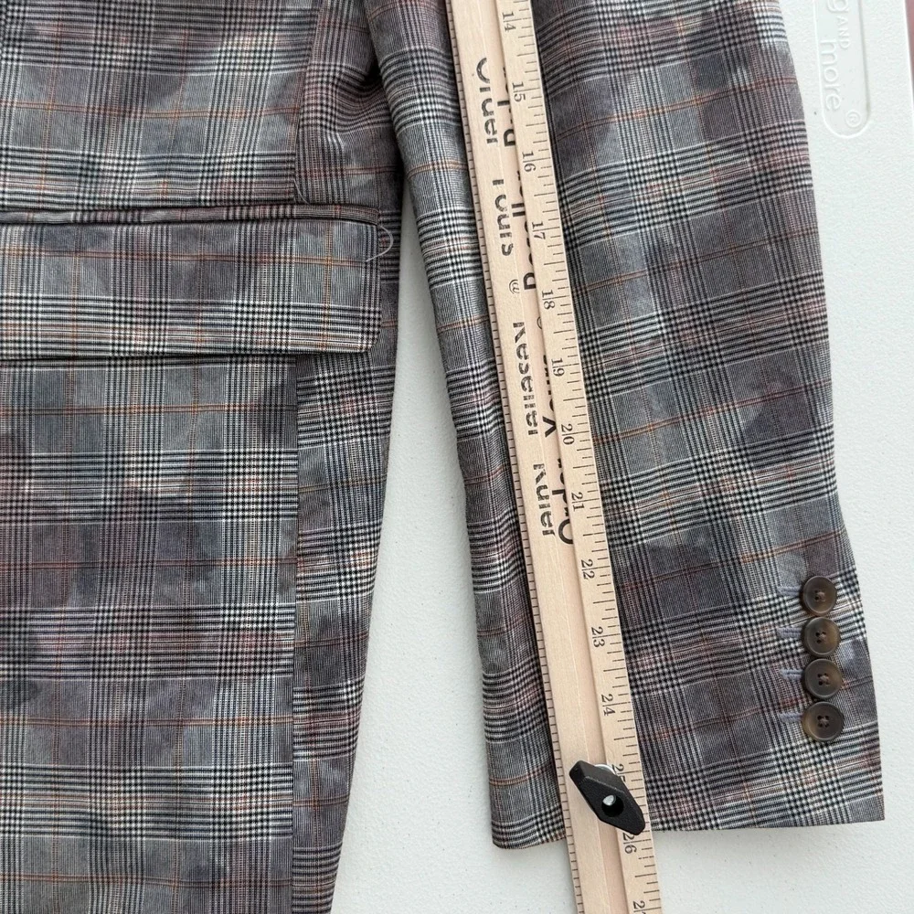 INC Mens Blazer Sport Coat Large Camo Print Slim Fit Dinner Jacket Party Suit